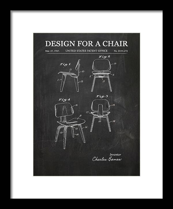 Molded Plywood Chair Eames Chalkboard Patent Usd155272s