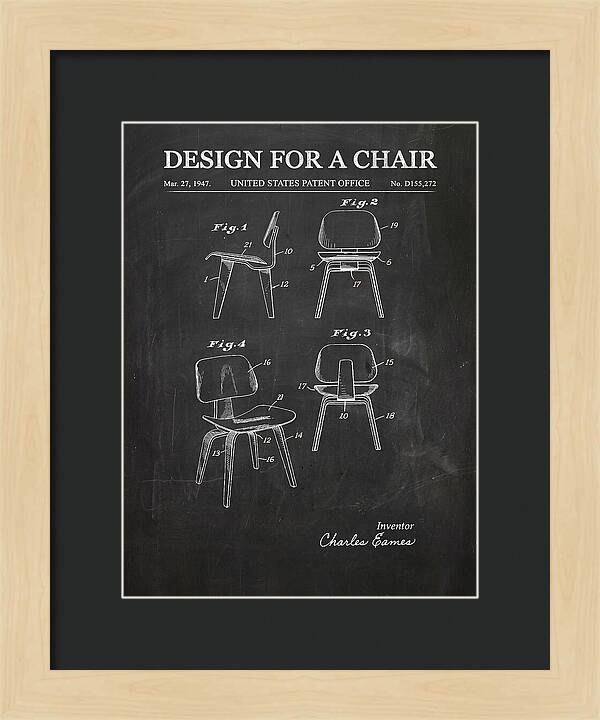 Molded Plywood Chair Eames Chalkboard Patent Usd155272s