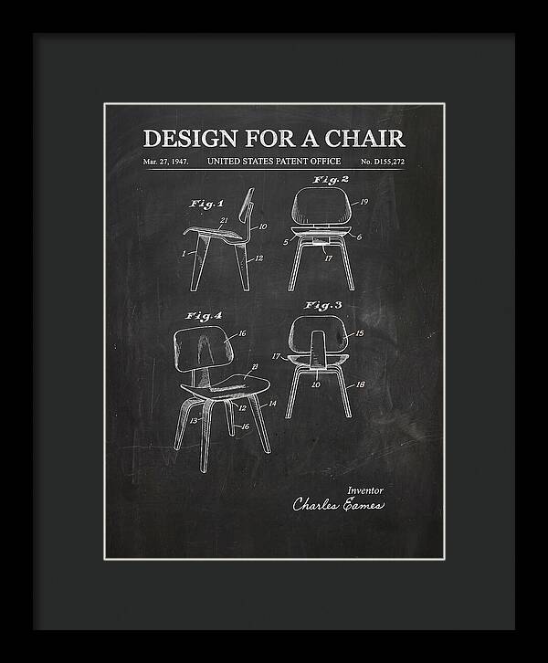 Molded Plywood Chair Eames Chalkboard Patent Usd155272s