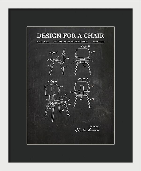 Molded Plywood Chair Eames Chalkboard Patent Usd155272s