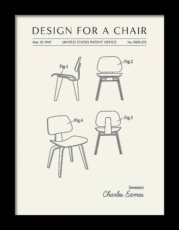 Molded Plywood Chair Eames Minimalist Patent Usd155272s