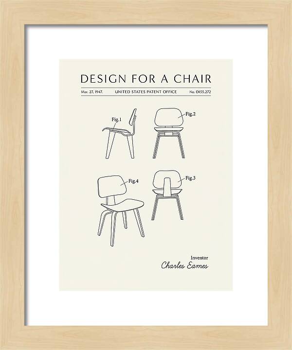 Molded Plywood Chair Eames Minimalist Patent Usd155272s