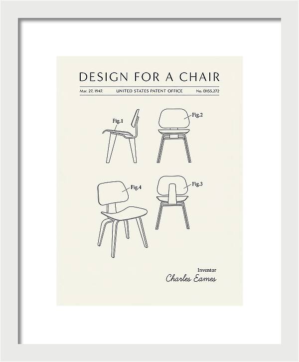 Molded Plywood Chair Eames Minimalist Patent Usd155272s
