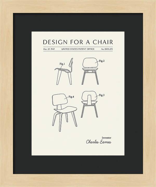 Molded Plywood Chair Eames Minimalist Patent Usd155272s