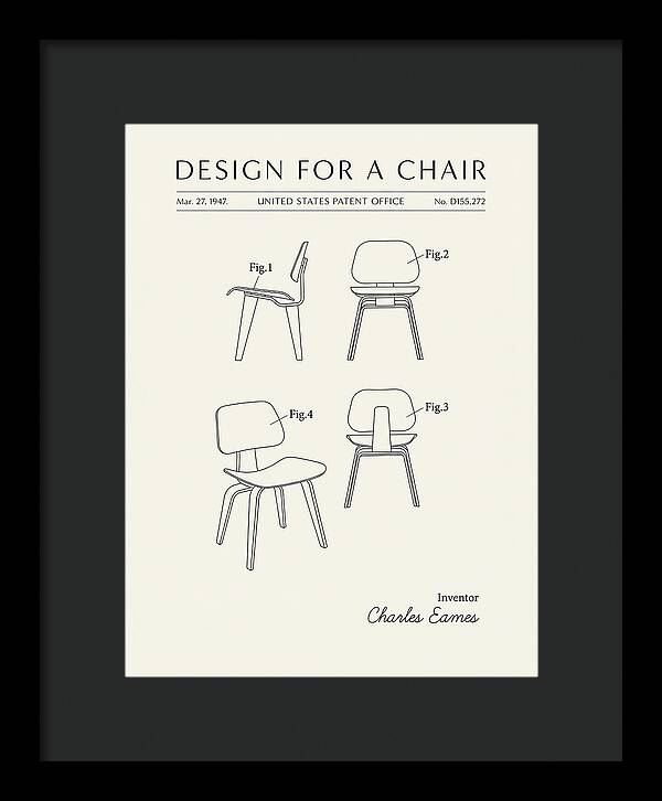 Molded Plywood Chair Eames Minimalist Patent Usd155272s