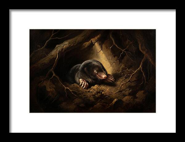 Mole Emerging From Darkness