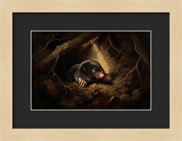 Mole Emerging From Darkness