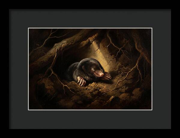 Mole Emerging From Darkness