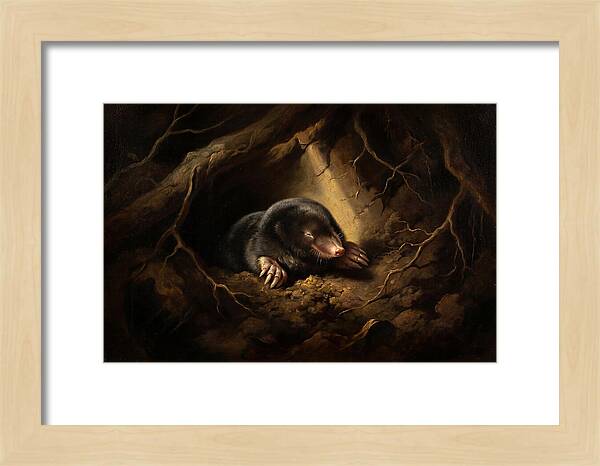 Mole Emerging From Darkness