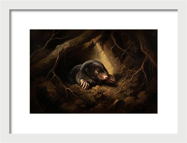 Mole Emerging From Darkness