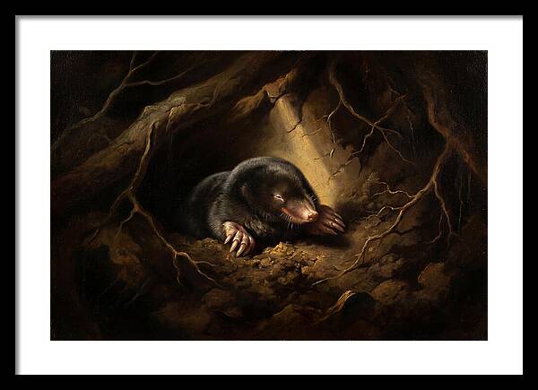 Mole Emerging From Darkness