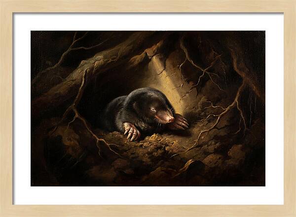 Mole Emerging From Darkness