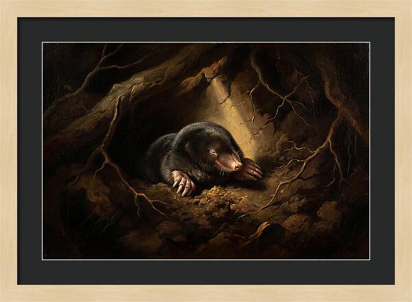 Mole Emerging From Darkness
