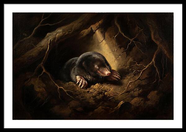 Mole Emerging From Darkness
