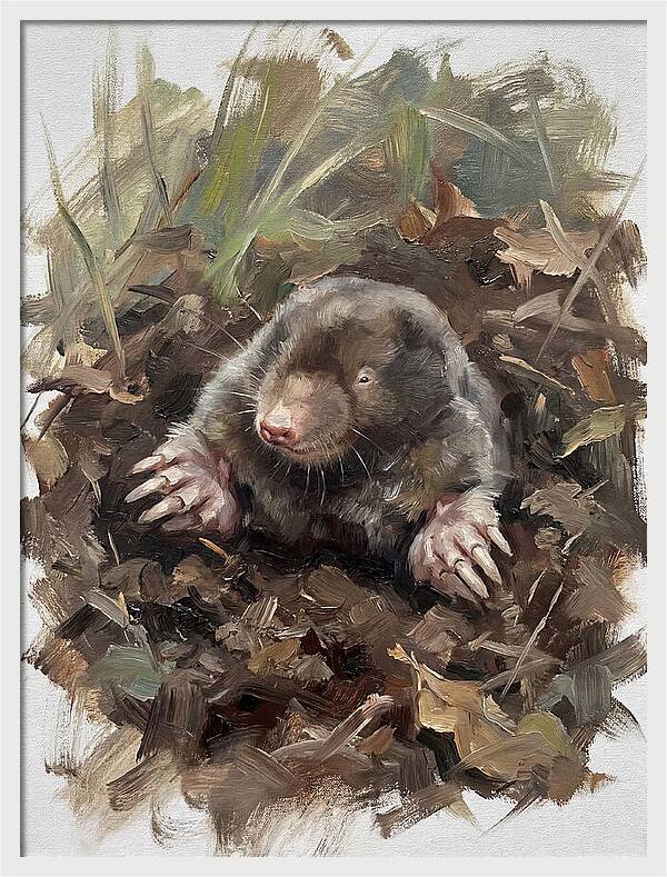 Mole Emerging From Earth