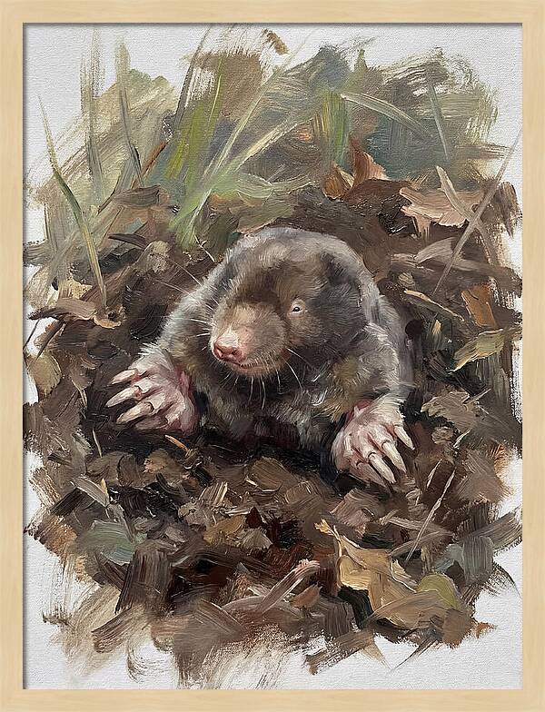 Mole Emerging From Earth