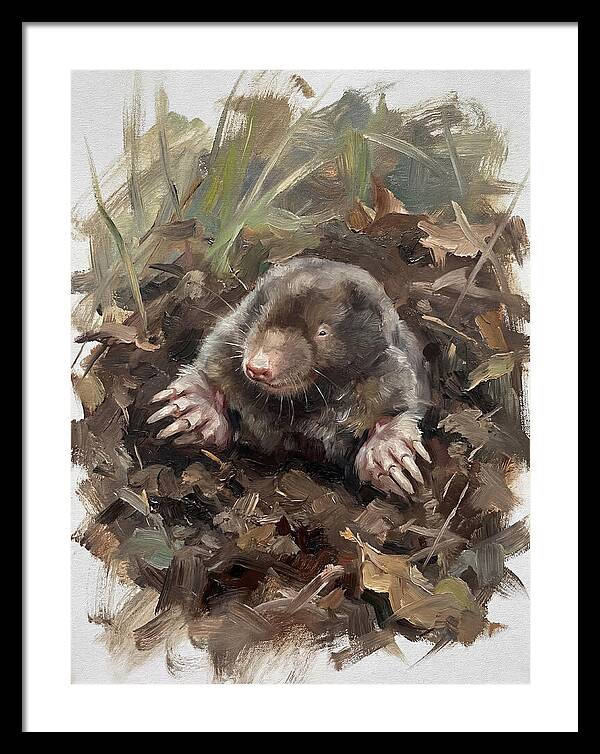 Mole Emerging From Earth