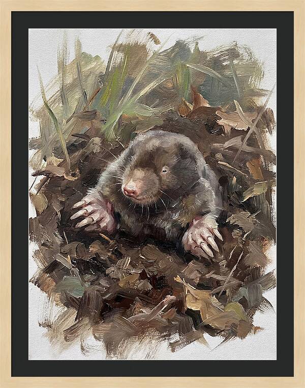 Mole Emerging From Earth