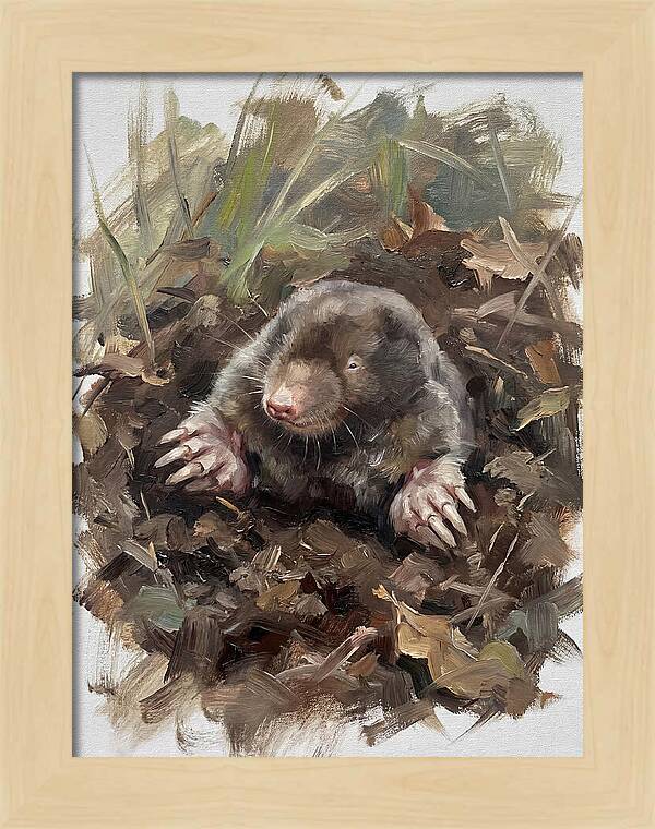 Mole Emerging From Earth