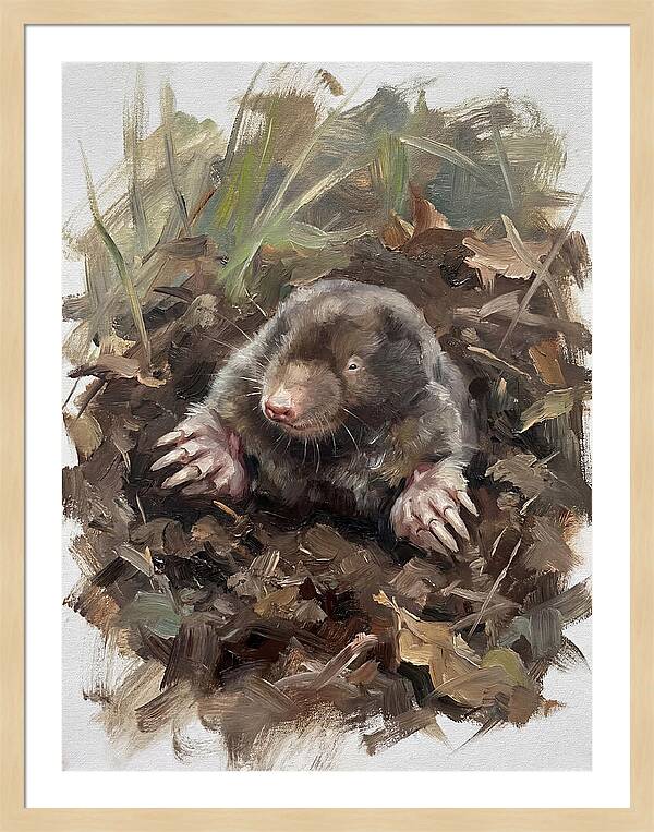 Mole Emerging From Earth