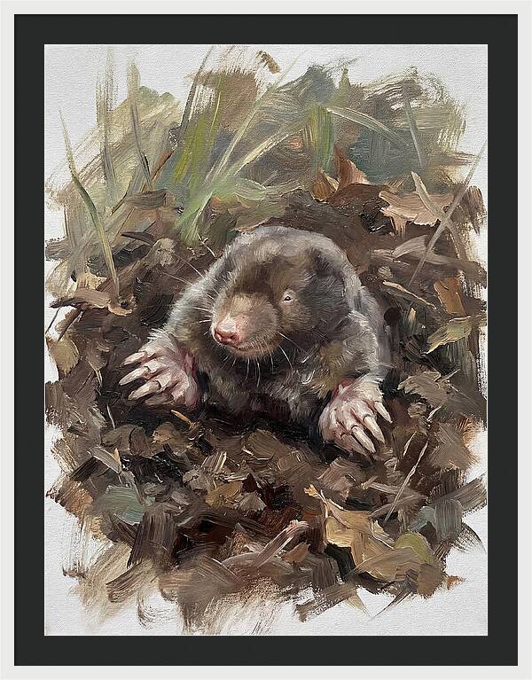 Mole Emerging From Earth