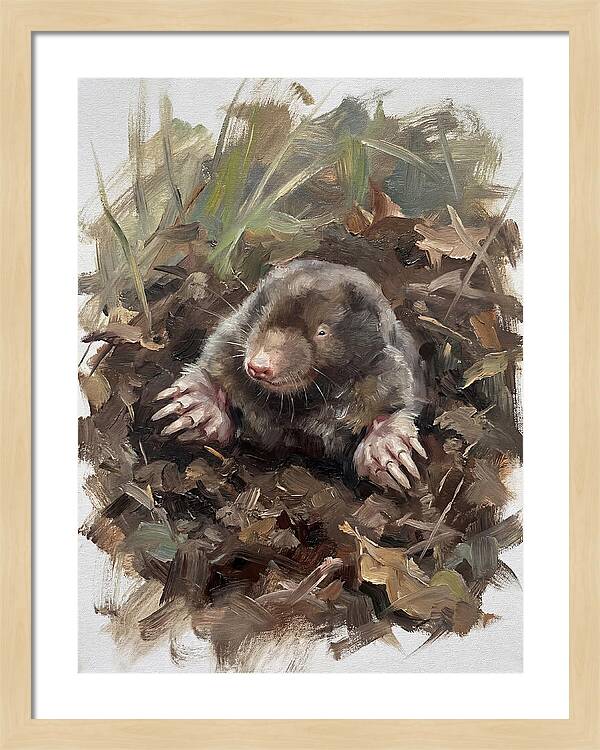 Mole Emerging From Earth