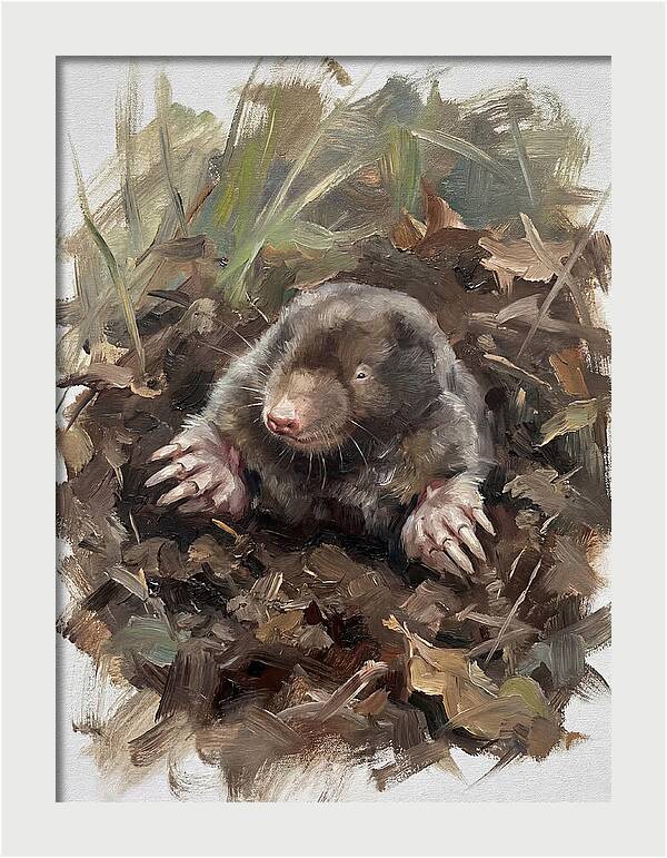 Mole Emerging From Earth