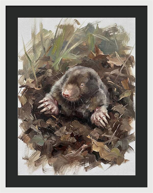 Mole Emerging From Earth