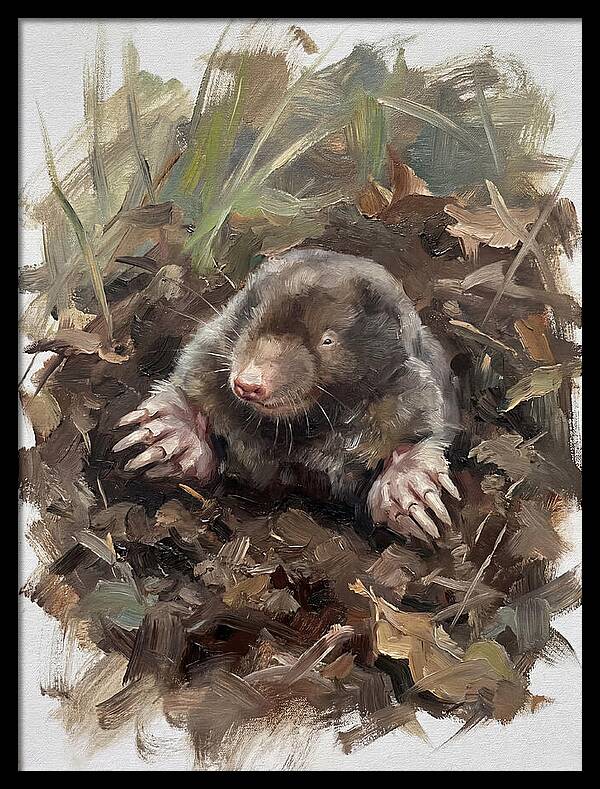 Mole Emerging From Earth