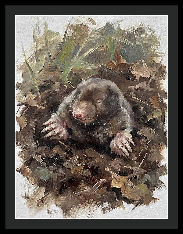 Mole Emerging From Earth