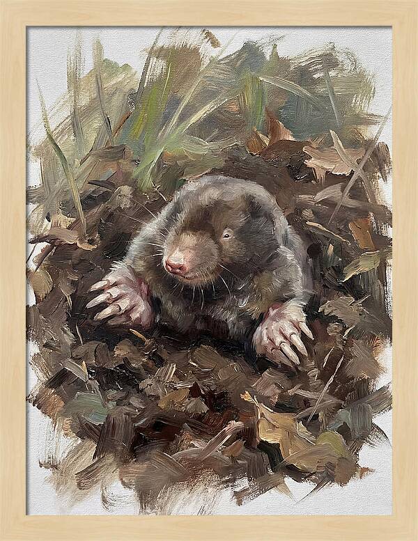 Mole Emerging From Earth