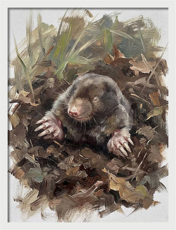 Mole Emerging From Earth