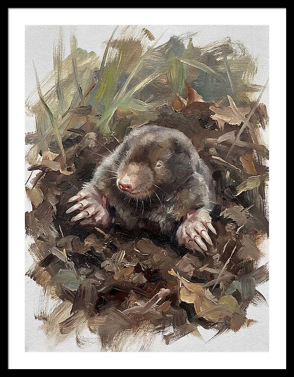 Mole Emerging From Earth