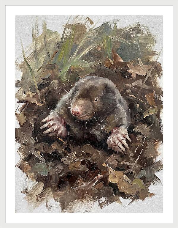 Mole Emerging From Earth