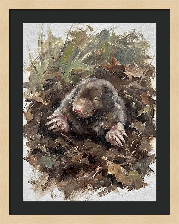 Mole Emerging From Earth