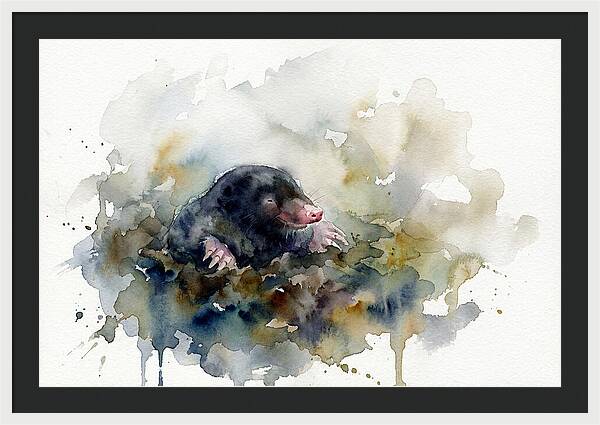 Mole Emerging From The Earth