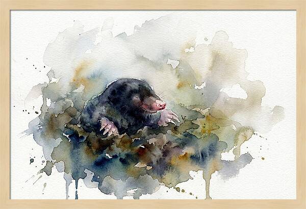 Mole Emerging From The Earth