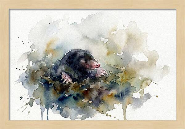 Mole Emerging From The Earth