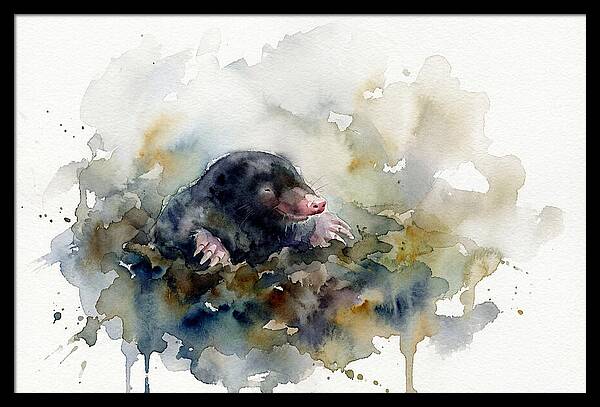 Mole Emerging From The Earth