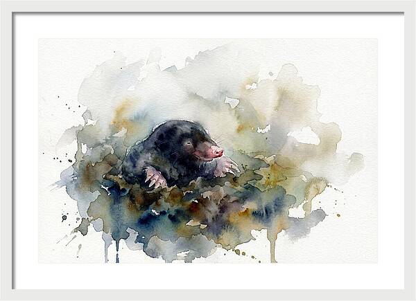 Mole Emerging From The Earth