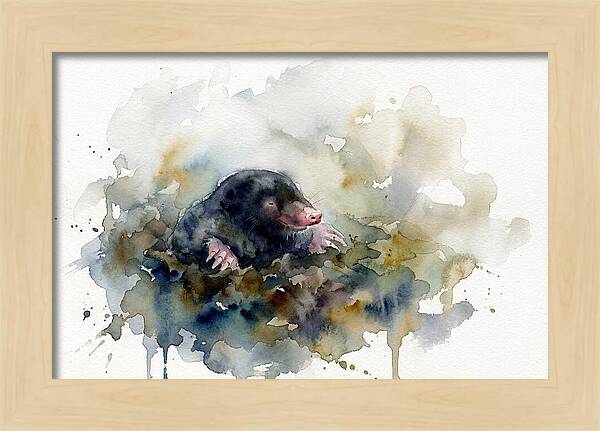 Mole Emerging From The Earth