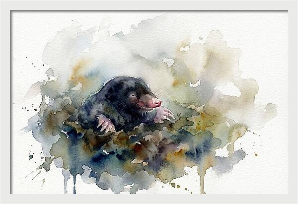 Mole Emerging From The Earth