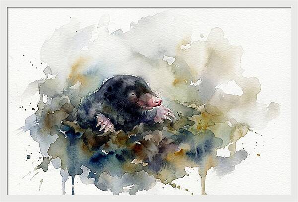 Mole Emerging From The Earth