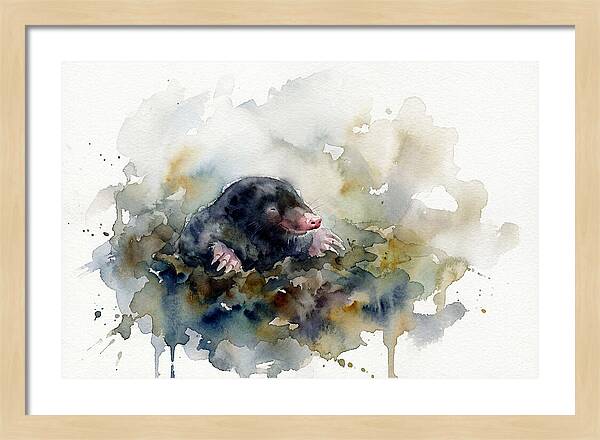 Mole Emerging From The Earth