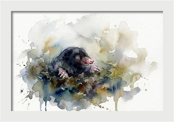 Mole Emerging From The Earth