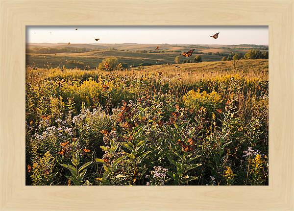 Monarch Butterflies In Flight