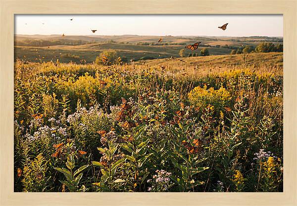 Monarch Butterflies In Flight
