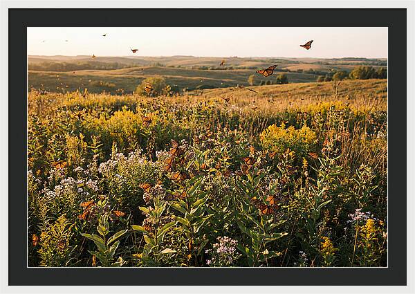 Monarch Butterflies In Flight