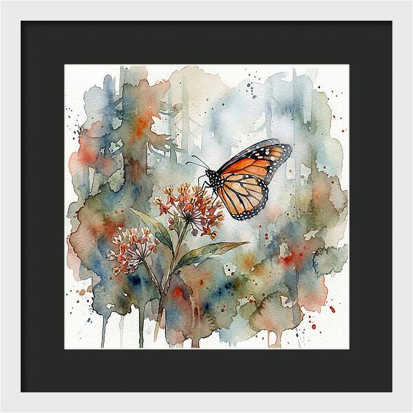 Monarch Butterfly Among Blossoms