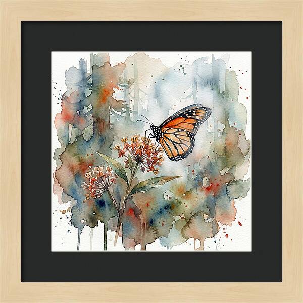 Monarch Butterfly Among Blossoms